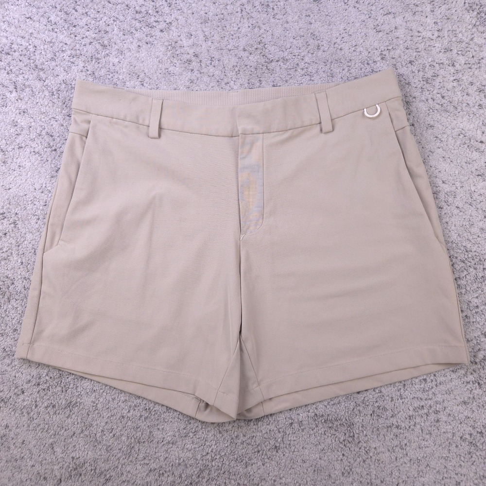 Nike 24.7 Shorts Mens 34 Perfect Stretch Chino 6 Inseam Khaki Beige HQ6933 GUC